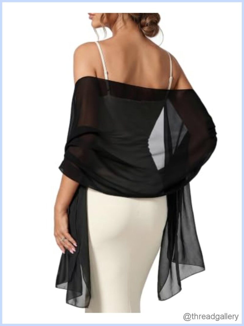 Chiffon Shawl Wrap for Women – Soft Lightweight Formal Evening Scarf